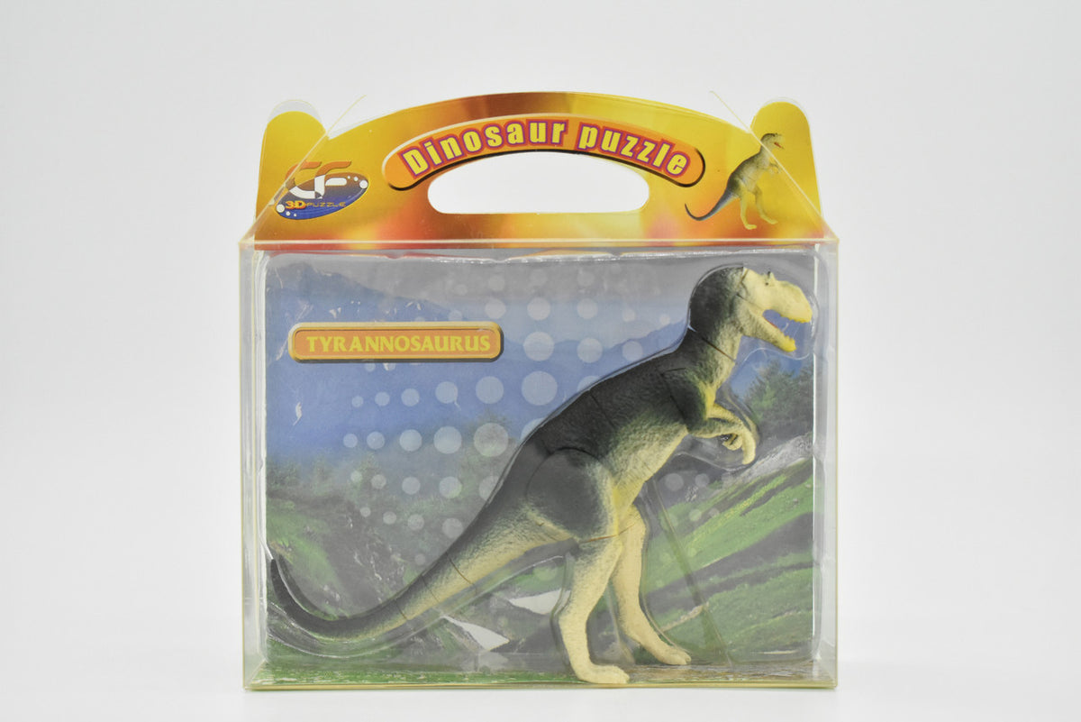 Tyrannosaurus rex, T. Rex, Dinosaur, 3D Puzzle Very Nice Plastic Replica 5" long - F3034 B333