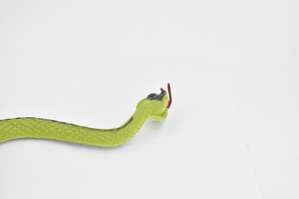 Green racer snake, Rubber Reptile, Educational, Realistic Hand Painted, Figure, Lifelike, Model, Figurine, Replica, Gift, Toy,     10 Inches     F3599 B363