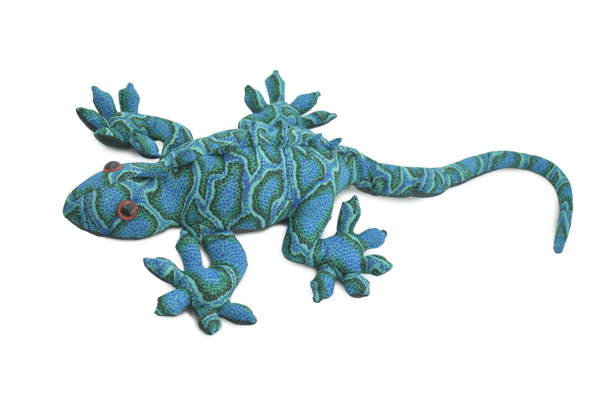 Lizard, Reptiles, Iguana, Blue, Hand Made, Thailand Sand Creatures, Toy, Paper Weight, Bean Bag, Cornhole, Game, Kids, Educational, Gift, 17", 2 lbs, TH62 BB107