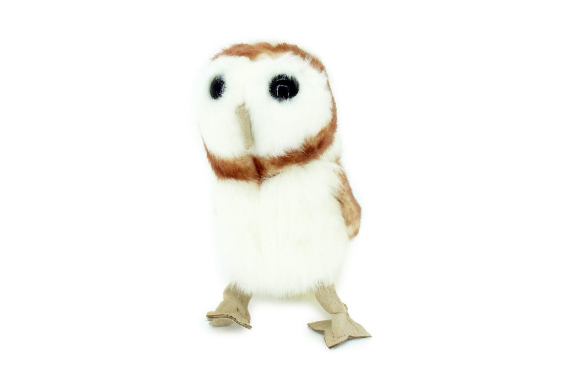 Barn Owl Finger Puppet, Very Nice Plush Owl, Stuffed Bird, Educational, Realistic, Lifelike Model, Gift,    4"   F3610 B75