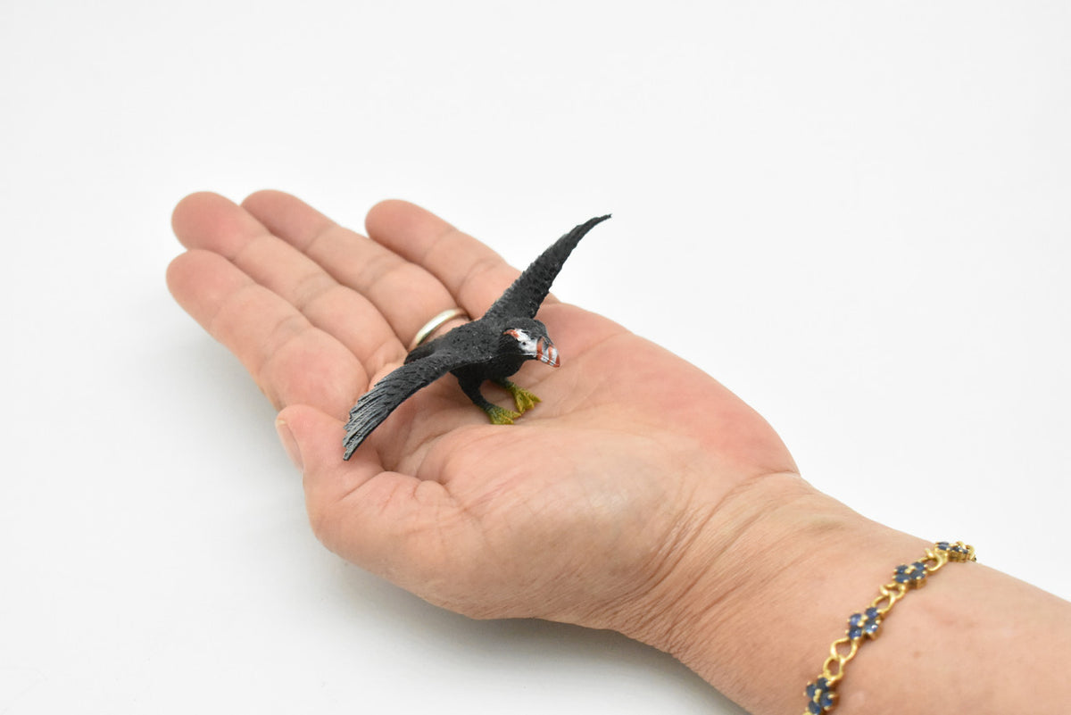 Puffin, Flying, Very Nice Rubber Reproduction, Hand Painted   3 1/2"    F621 B132