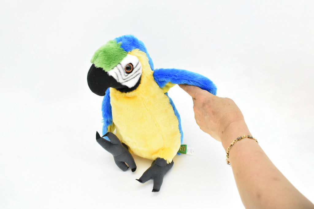 Macaw Parrot, Blue & Gold,  Very Nice Plush Animal    12"    F3487 B330