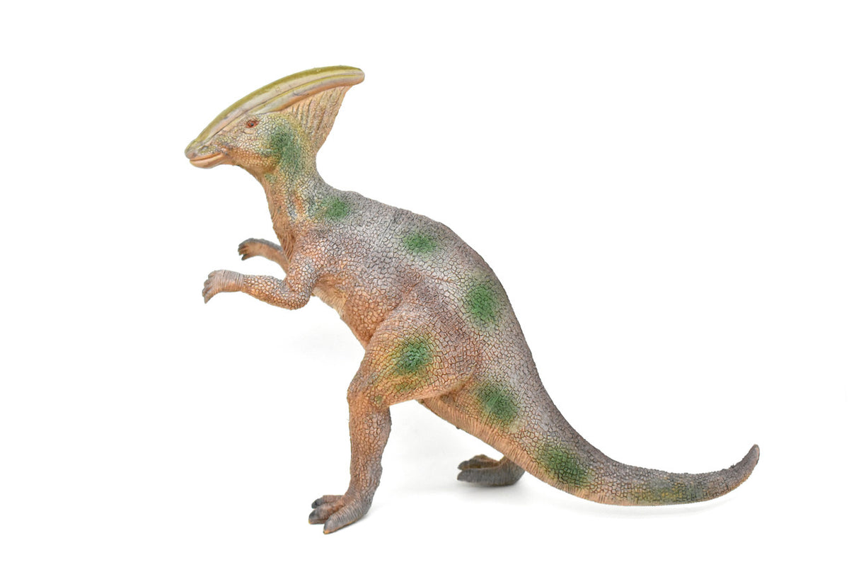 Parasaurolophus, Late Cretaceous, Dinosaur, Museum Quality, Realistic, Educational, Hand Painted, Lifelike Design, Diorama Model, Replica, Toy,  14 Inches 