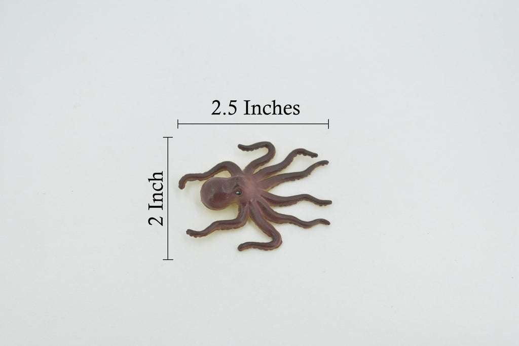 Octopus,  Octopuses, Rubber Octopodes, Saltwater, Realistic, Rubber, Design, Educational, Figure, Lifelike, Model, Replica, Gift    2 1/2" 