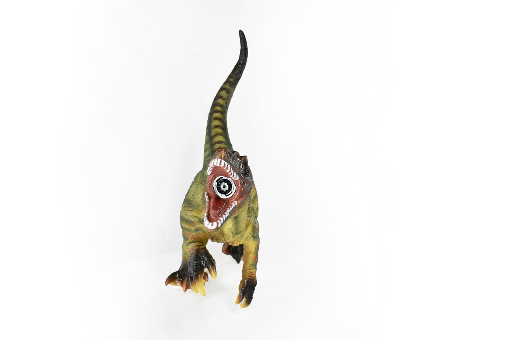 Velociraptor, Dinosaur, Prehistoric, Cretaceous, Museum Quality, Rubber, Hand Painted, Realistic, Figure, Model,  Toy, Kids, Educational, Gift,       20"   CWG73 BB21