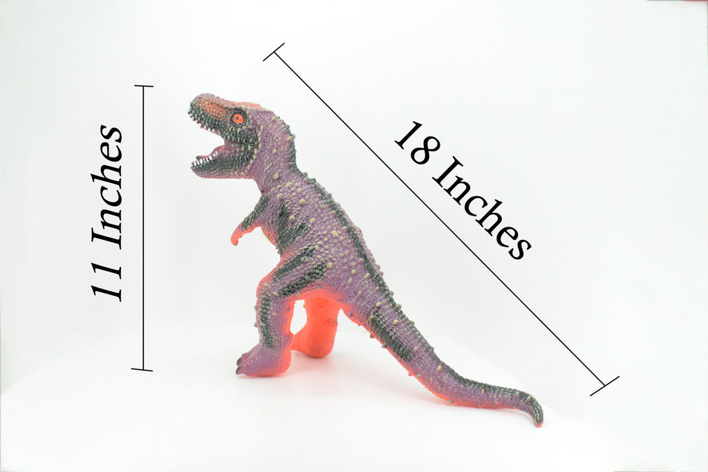 Tyrannosaurus Rex, T Rex, Cretaceous Dinosaur, Hand Painted, Educational, Soft Rubber, Lifelike Model, Figurine, Replica, Gift,    18"   AR13 B310