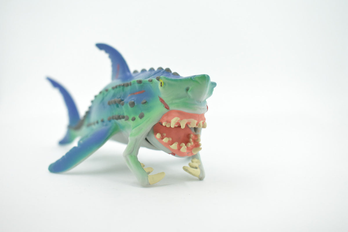 Fish, Monster, Moveable Jaws, Prehistoric Shark, High Quality, Hand Painted, Realistic, Toy, Figure, Model, Replica, Kids, Educational, Gift,       8"     CH612 BB166