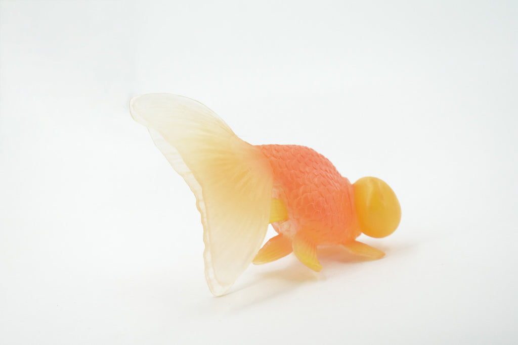 Fish, Goldfish, Bubble Eye, Museum Quality, Hand Painted, Rubber, Realistic Figure, Model, Replica, Toy, Kids, Educational, Gift,      3 1/2"      CH592 BB164