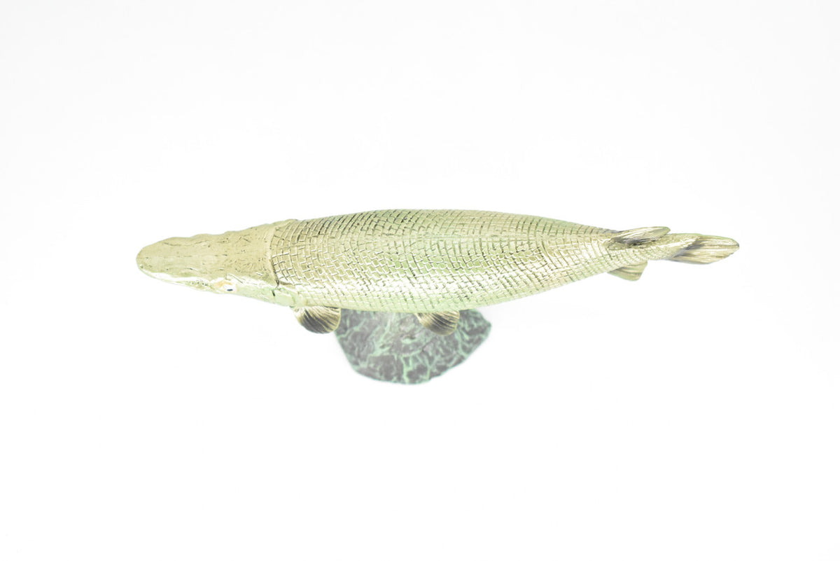 Alligator Gar, Fish, Atractosteus spatula, Very Realistic Rubber Figure, Model, Educational, Animal, Hand Painted Figurines,   6"   CH017 BB71