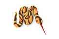 Snake, Reptiles, Orange, HandMade In Thailand, Sand Creatures, Paper Weight, Bean Bag, Cornhole, Game, Toy, Kids, Educational,  4 Inches.