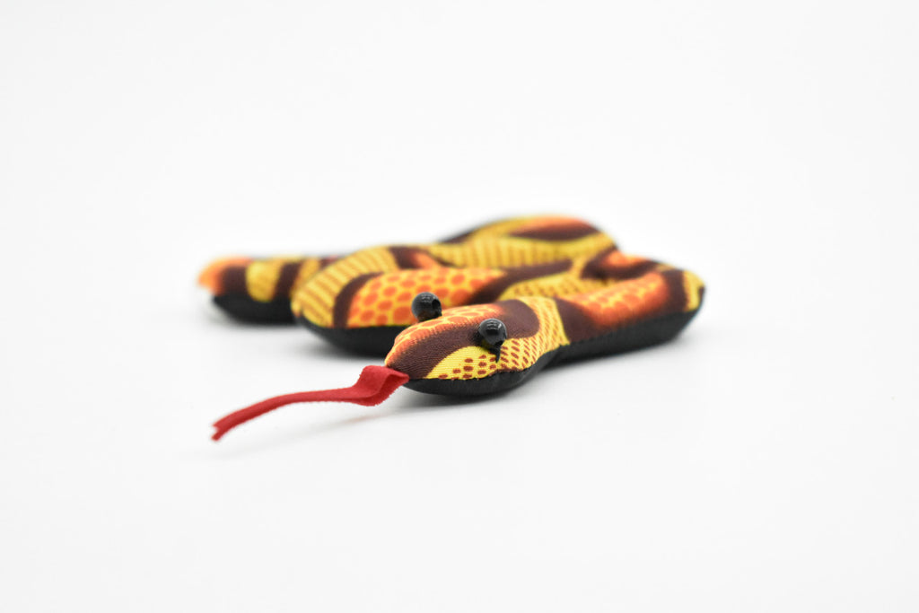 Snake, Reptiles, Orange, HandMade In Thailand, Sand Creatures, Paper Weight, Bean Bag, Cornhole, Game, Toy, Kids, Educational, Gift,   4 Inches.   TH16 BB68