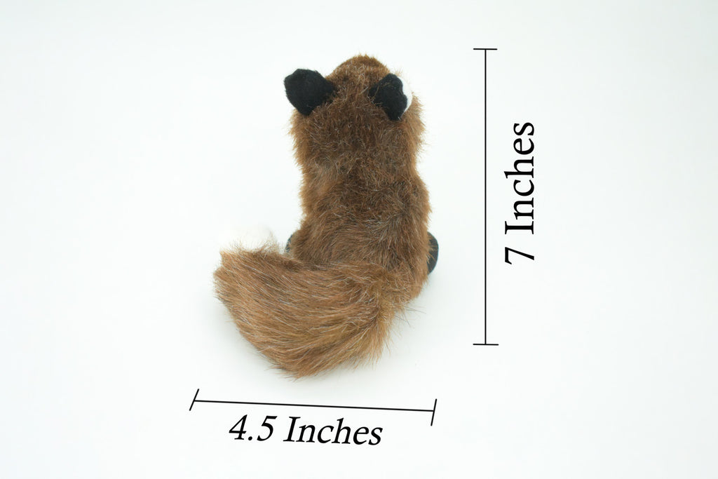 Fox Finger Puppet, Very Nice Plush Brown Fox, Stuffed Animal, Educational, Realistic, Lifelike, Gift,   7"  FM13 B235