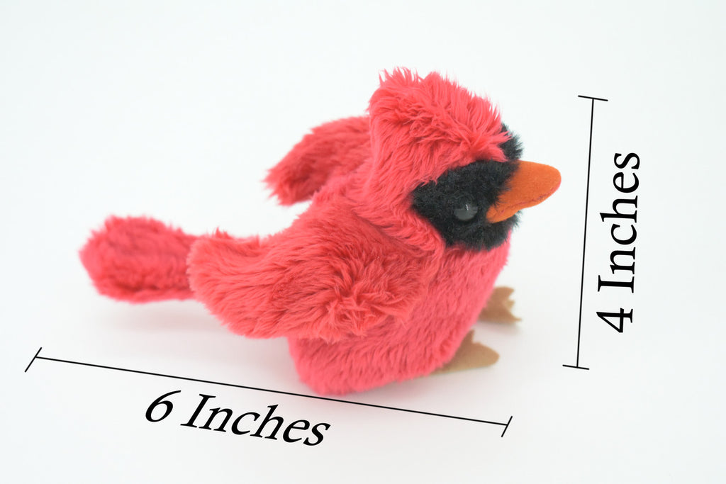 Cardinal Finger Puppet, Very Nice Plush Northern Cardinal, Stuffed Bird, Educational, Realistic, Lifelike Model, Gift,    6"   FM02 B233