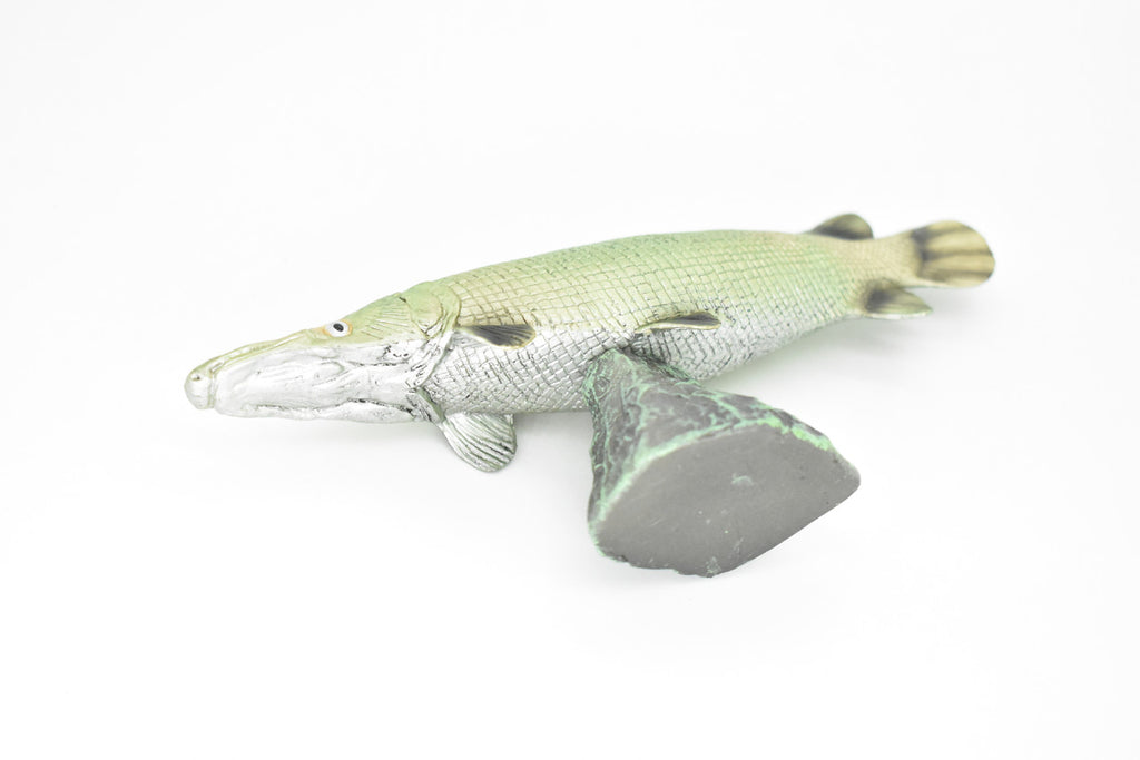 Alligator Gar, Fish, Atractosteus spatula, Very Realistic Rubber Figure, Model, Educational, Animal, Hand Painted Figurines,   6"   CH017 BB71