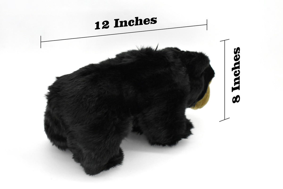 Black Bear, Realistic, Lifelike, Stuffed, Soft, Toy, Educational, Animal, Kids, Gift, Very Nice Plush Animal         12