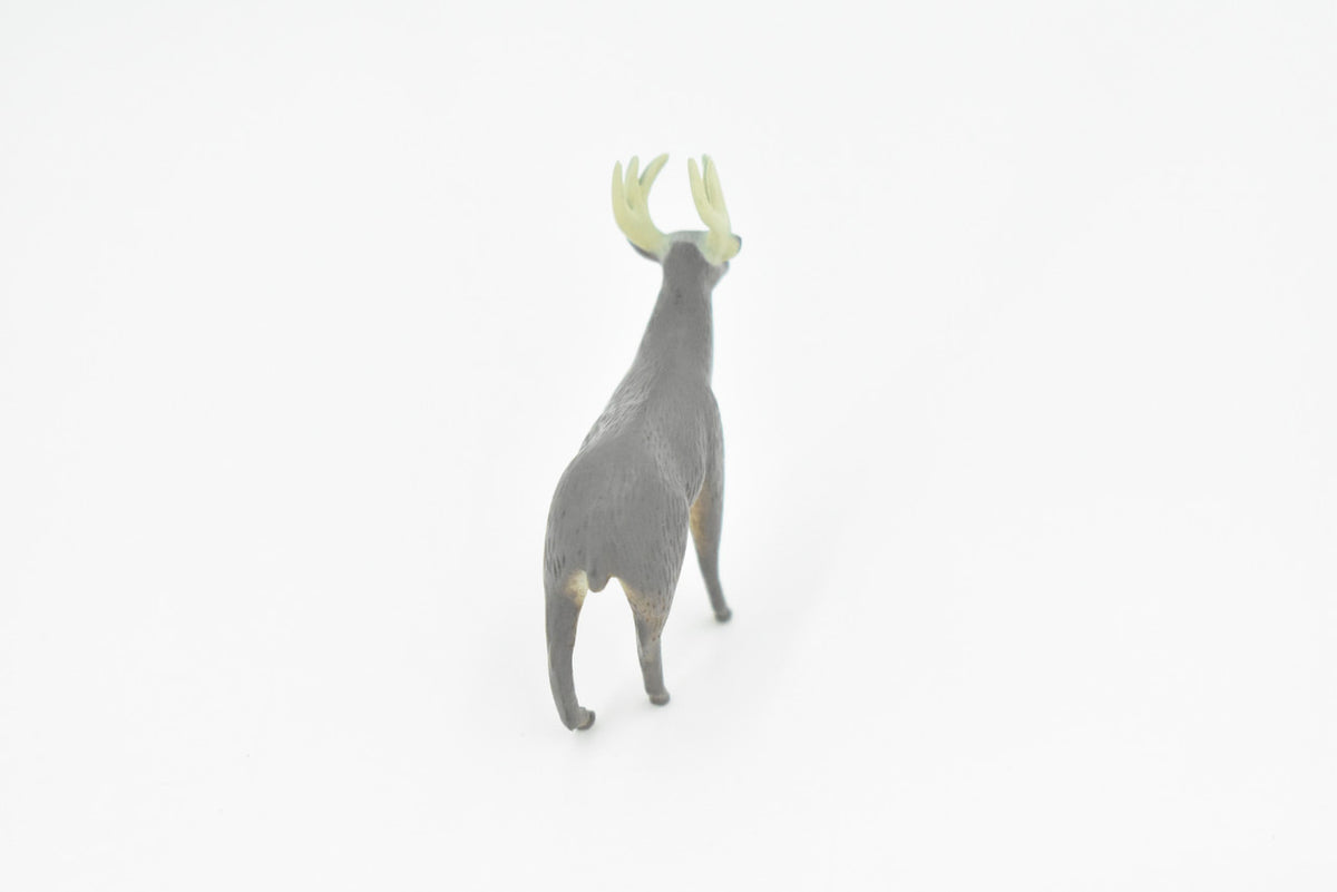 Deer, Whitetail, Very Nice Plastic Animal, Educational, Toy, Kids, Realistic Figure, Lifelike Model, Figurine, Replica, Gift,      2"     F211-B9