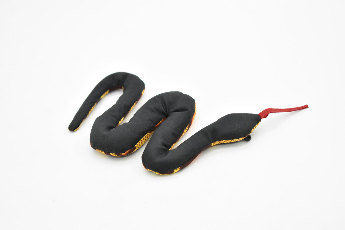 Snake, Reptiles, Orange, HandMade In Thailand, Sand Creatures, Paper Weight, Bean Bag, Cornhole, Game, Toy, Kids, Educational, Gift,   4 Inches.   TH16 BB68