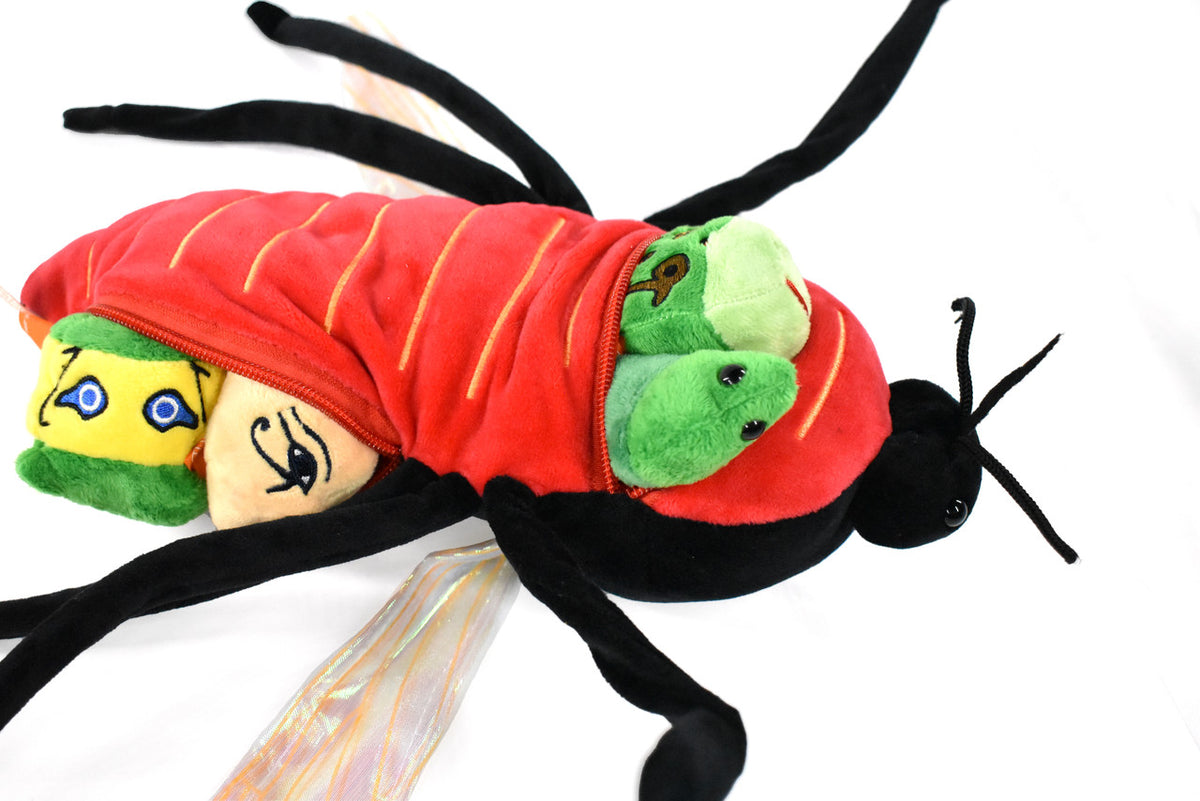 Mosquito, With Microbes, Bloodsuckers, Culex pipiens, Insect, Plush Design, Educational, Figure, Replica, Gift,     15" 