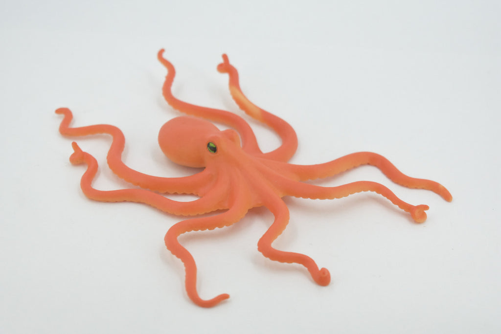 Octopus, Octopuses, Rubber, Octopodes, Educational, Realistic Hand Painted, Figure, Lifelike Figurine, Replica, Gift,      5"     F467 B5