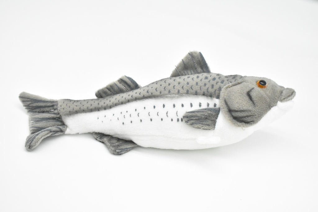 Striped Bass Plush Toy, Realistic Stuffed Animal, Striper, Line Sider, Linesider, Soft Plush Fish, Stuffed Fish, Educational, Toy, Kids, Lifelike Figure, Gift       10"     F4611 BB61