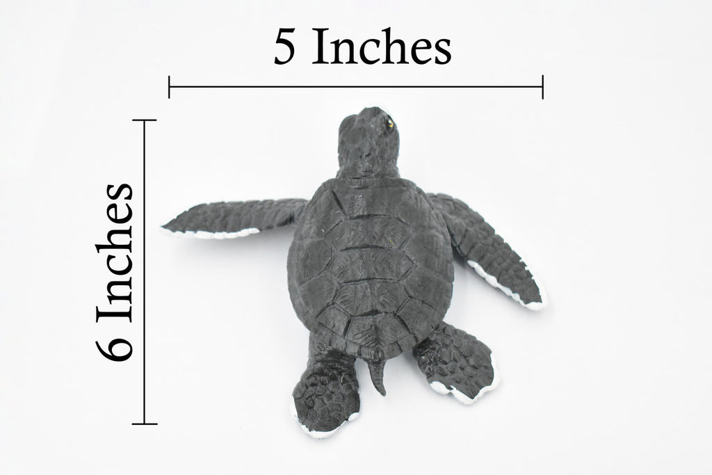 Turtle, Grey Sea Turtle, Museum Quality, Hand Painted, Rubber Reptile, Realistic Toy Figure, Model, Replica, Kids, Educational, Gift,     6"     CH350 BB136