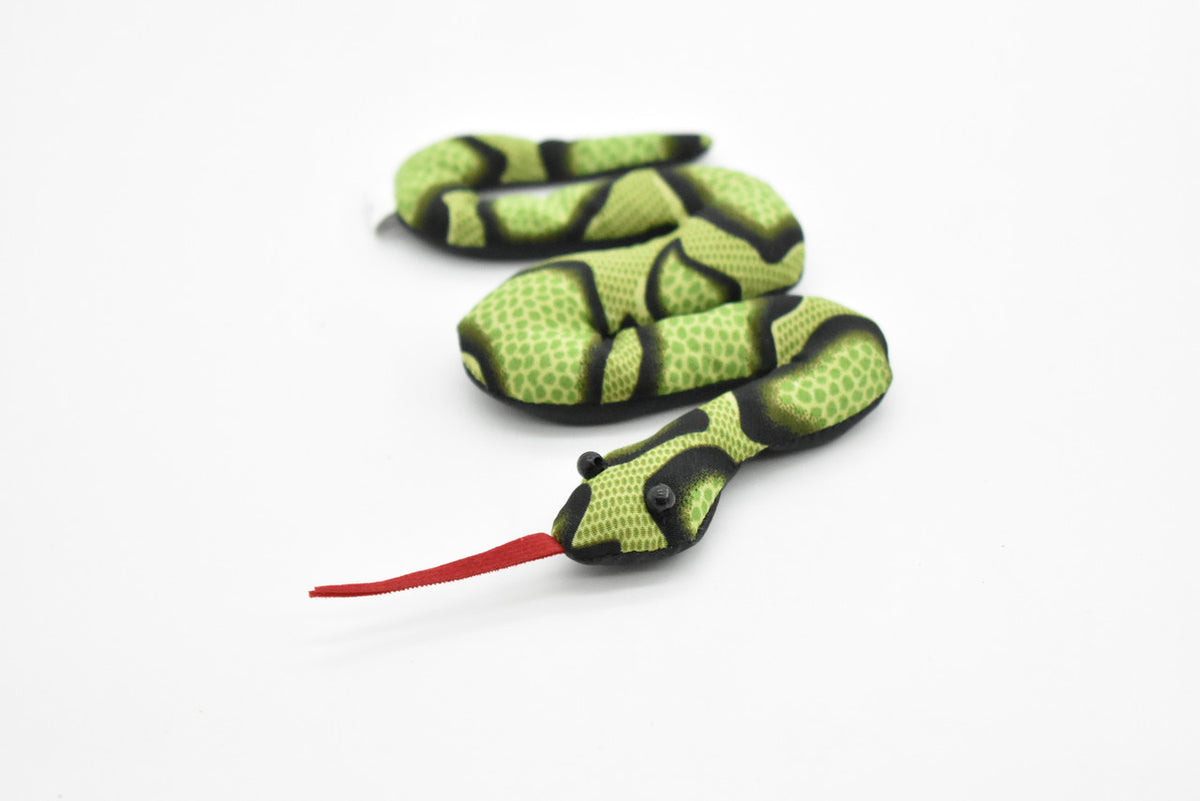 Snake, Reptiles, Green, HandMade In Thailand, Sand Creatures, Paper Weight, Bean Bag, Cornhole, Game, Toy, Kids, Educational, Gift,   4 Inches.   TH15 BB67