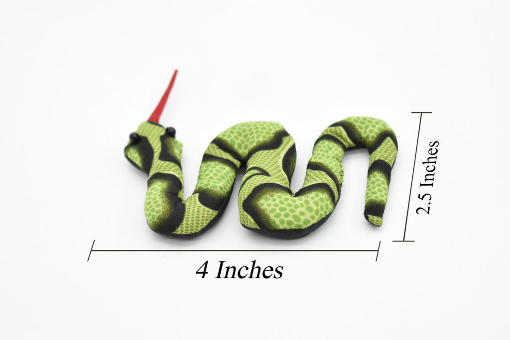 Snake, Reptiles, Green, HandMade In Thailand, Sand Creatures, Paper Weight, Bean Bag, Cornhole, Game, Toy, Kids, Educational,  4 Inches