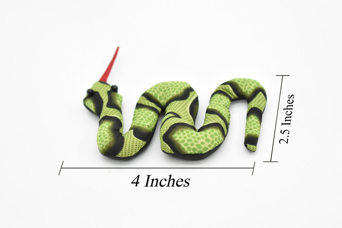 Snake, Reptiles, Green, HandMade In Thailand, Sand Creatures, Paper Weight, Bean Bag, Cornhole, Game, Toy, Kids, Educational,  4 Inches