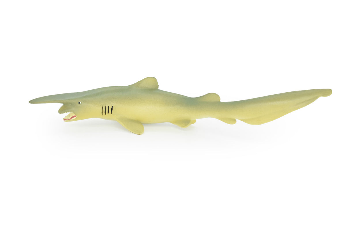 Goblin Shark, Elfin shark, Museum Quality, Educational, Rubber Fish, Hand Painted, Realistic Toy Figure, Diorama Model, Kids, Educational,  7 Inches. 