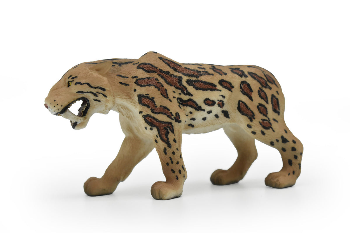 Saber-toothed Cat, Tiger, Smilodon, Realistic Plastic Toy Model Hand Painted