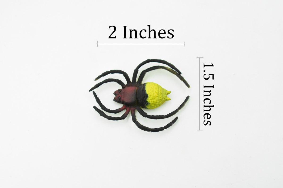 Spider, Orb, Plastic Toy Insect, Kids Gift, Realistic Figure, Educational Model, Replica, Gift,        2"       F1059 B190