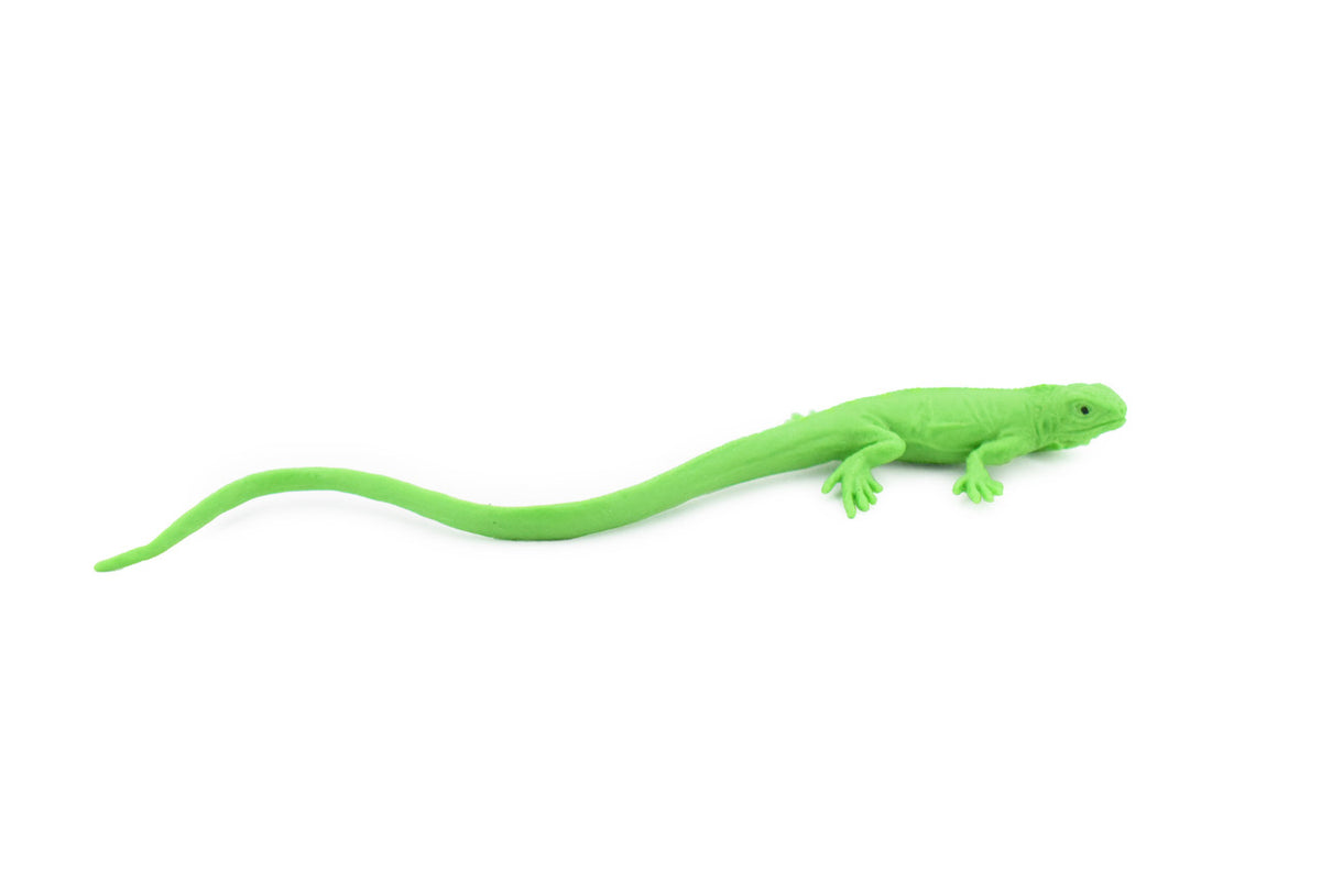 Iguana, Lizard, Green Iguana, Rubber Reptile, Toy, Educational, Realistic, Figure, Lifelike Model, Figurine, Replica, Gift,     5"      F3466 B360