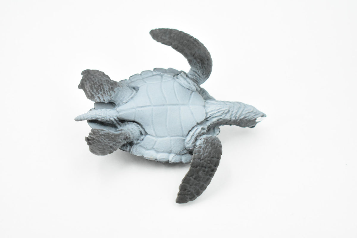 Turtle, Dark Green Sea Turtle, Museum Quality, Hand Painted, Rubber  Reptile, Realistic Toy Figure, Model, Replica, Kids, Educational, Gift,    4"     CH250 BB123