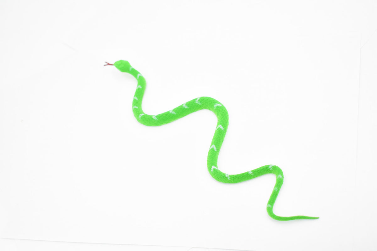 Snake, Bamboo and Mountain Pit Viper, Rubber Reptile, Educational, Realistic, Hand Painted, Figure, Lifelike Model, Figurine, Replica, Gift,    10"      F1734 B222