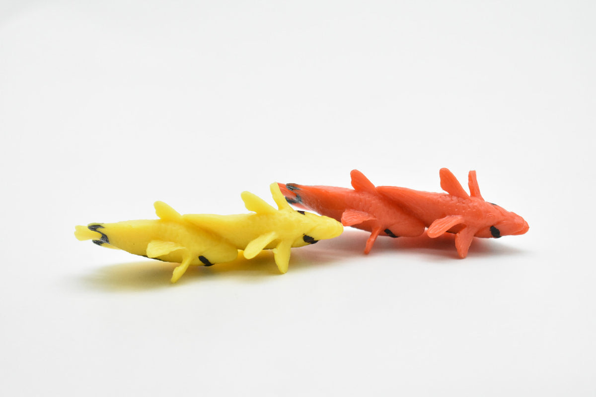 Tropical Fish Toy, Set of 2, Model, Figure, Figurine, Very Nice Quality Rubber Replica, Hand Painted     2"    CWG216 BB46