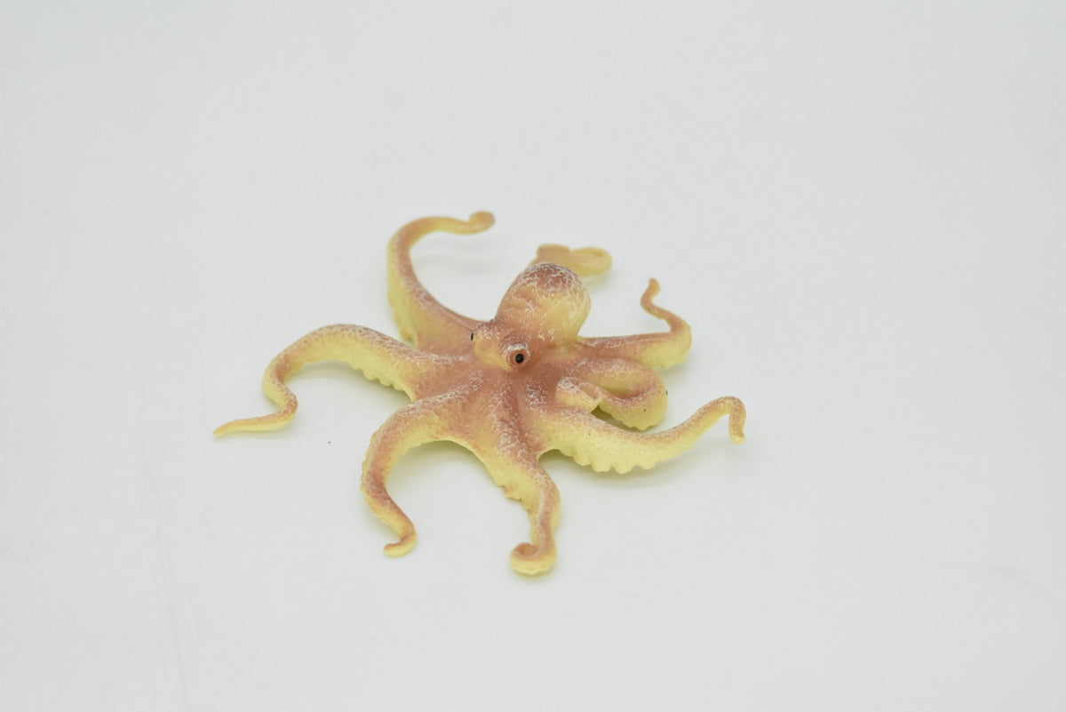 Octopus Toy, Octopodes, Octopoda, Ocean, Deep Sea, Very Realistic Rubber Figure, Model, Educational, Animal, Hand Painted Figurines,     3"     CH110 BB92