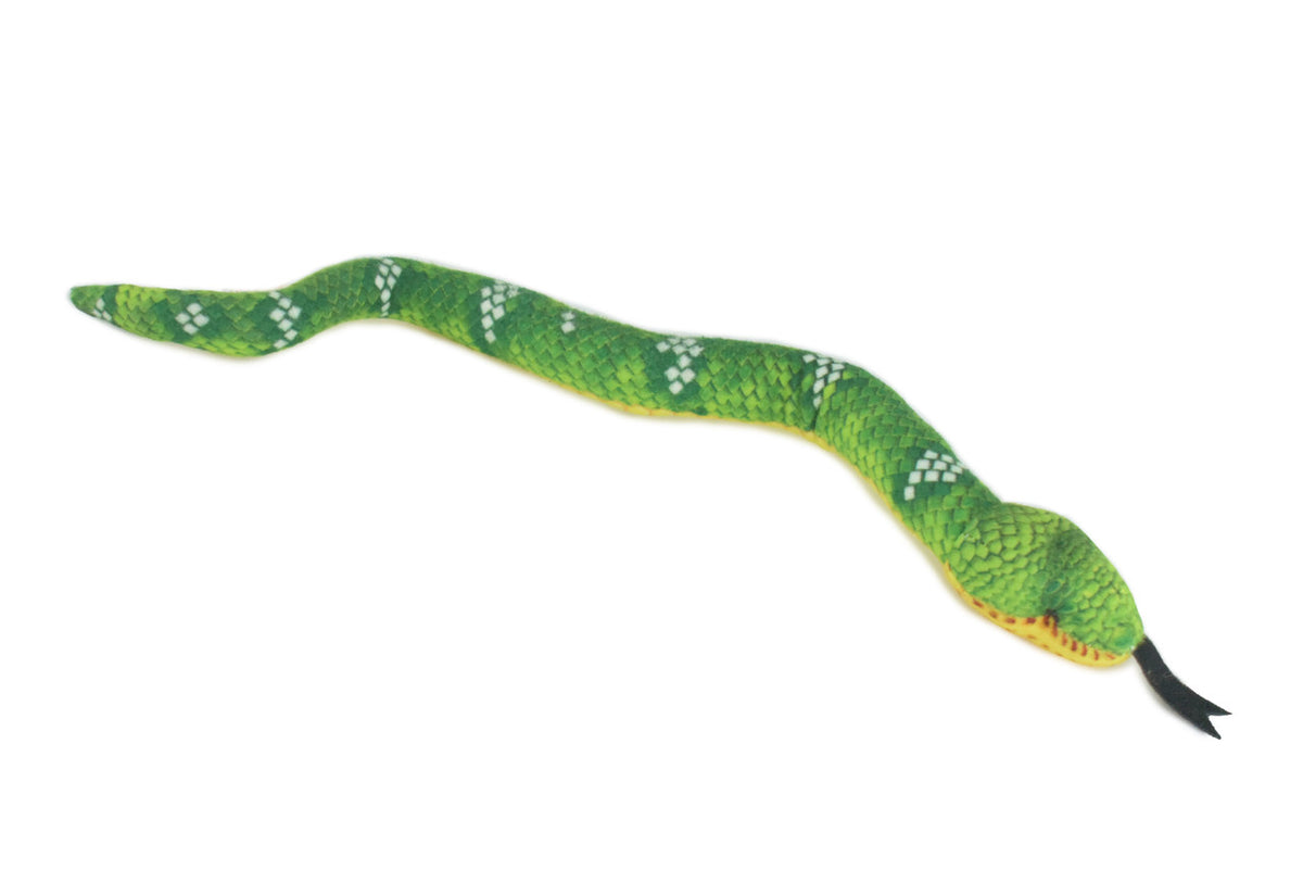 Emerald Tree Boa, Very Nice Plush Snake, Stuffed Reptile, Educational, Realistic Figure, Lifelike Model, Replica, Gift ,   12"   WR08 B306