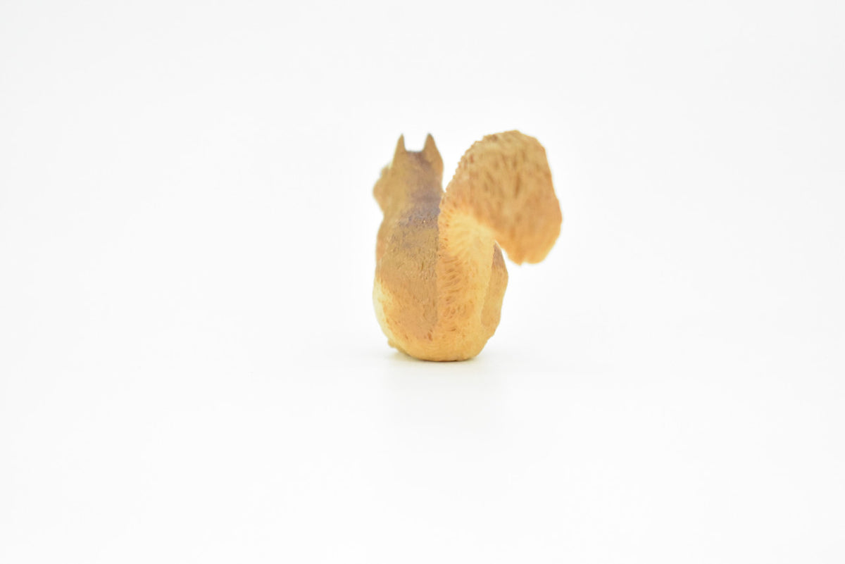 Squirrel, Tree, Ground, Very Realistic Rubber Reproduction, Hand Painted Figurines     2.5"      CH139 B244
