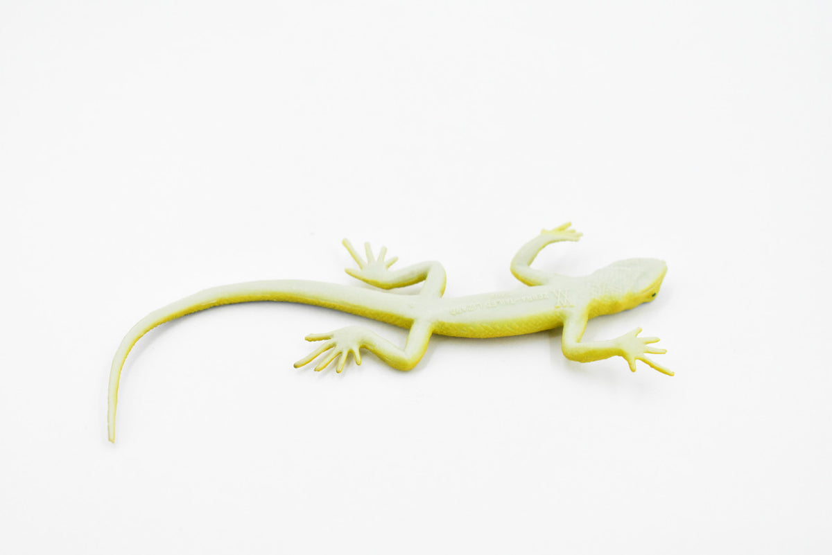 Lizard, Desert Lizard, Yellow with Black, Rubber, Reptile Toy, Realistic Figure, Model, Replica, Kids, Educational, Gift,       4 1/2"      F6105 B381