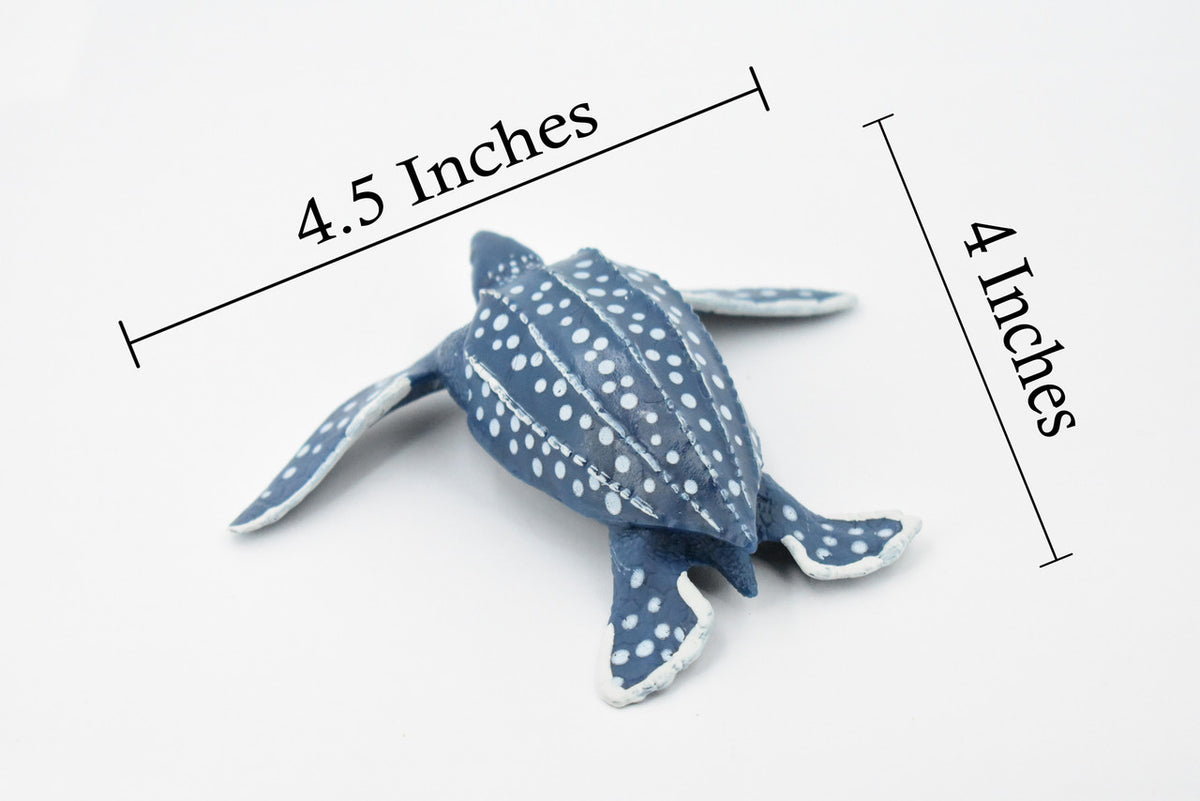 Turtle, Leatherback Sea Turtle, Museum Quality, Hand Painted, Rubber Animal, Realistic Toy Figure, Model, Replica, Kids, Educational, Gift,      4 "      CH360 BB137