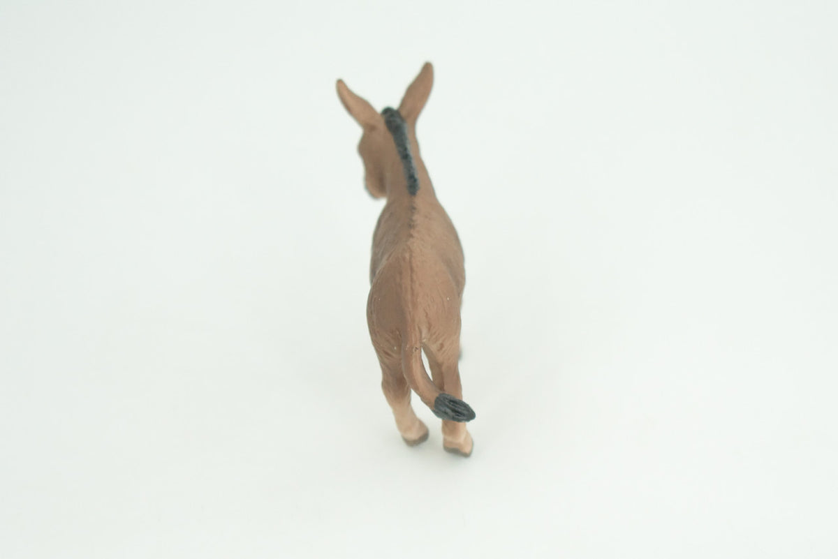 Donkey Baby, Burro Foal, Hand Painted, Museum Quality, Rubber Animal, Educational, Realistic Figure, Toy, Kids, Replica, Gift,    2 3/4 Inches.  CH942 BB208