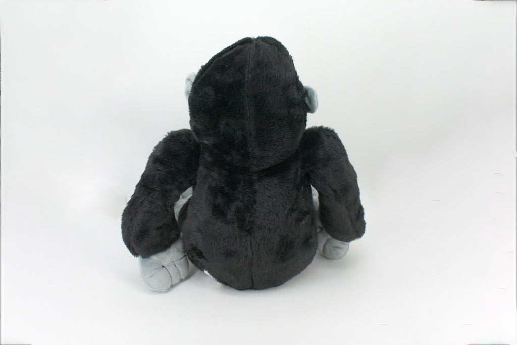 Gorilla, Black, High Quality, Realistic Stuffed Animal, Primate, Plush Toy, Lifelike Model, Soft, Kids, Educational, Gift,      15 Inches     CA01 BB318