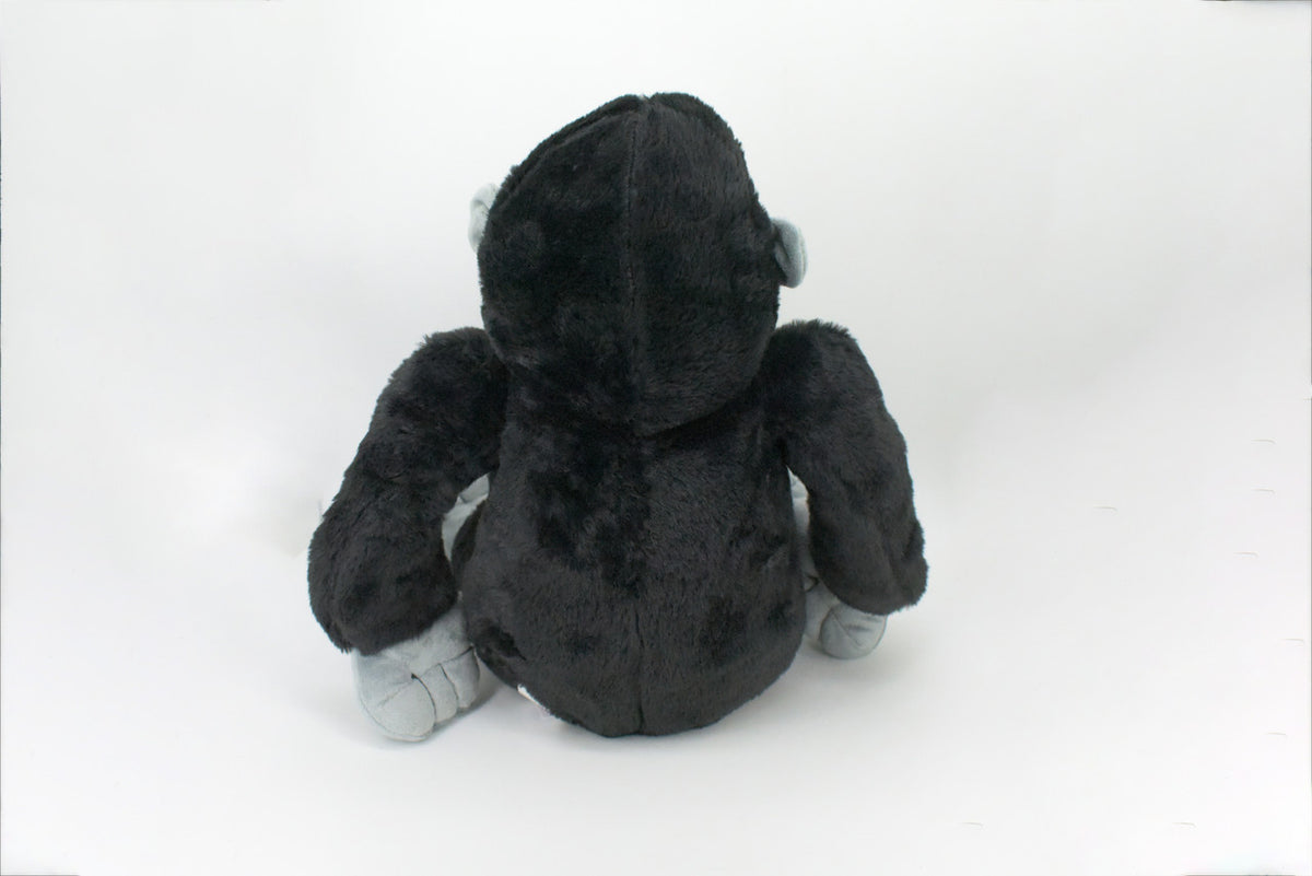 Gorilla, Black, High Quality, Realistic Stuffed Animal, Primate, Plush Toy, Lifelike Model, Soft, Kids, Educational, Gift,      15 Inches     CA01 BB318