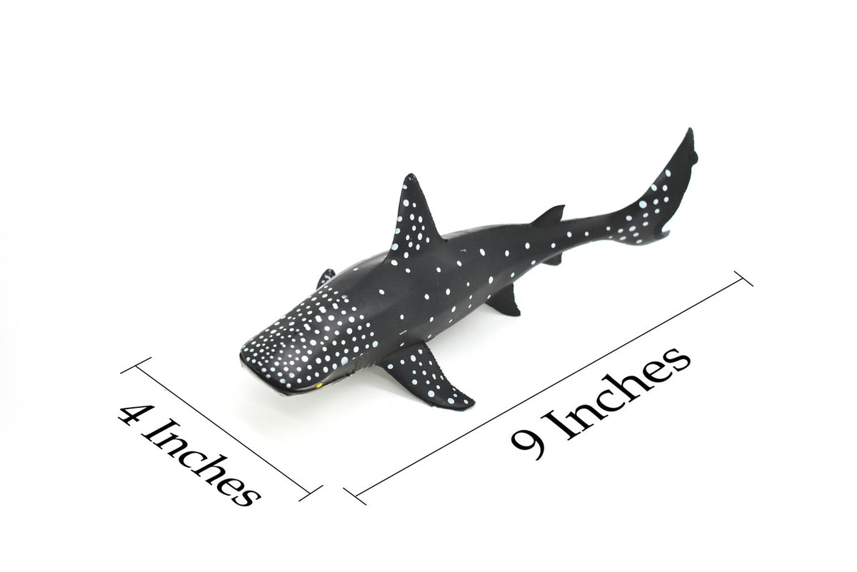 Whale Shark, Very Nice, Hand Painted, Rubber, Marine Fish, Educational, Realistic, Figure, Replica, Toy, Kids, Educational,    9 Inches.