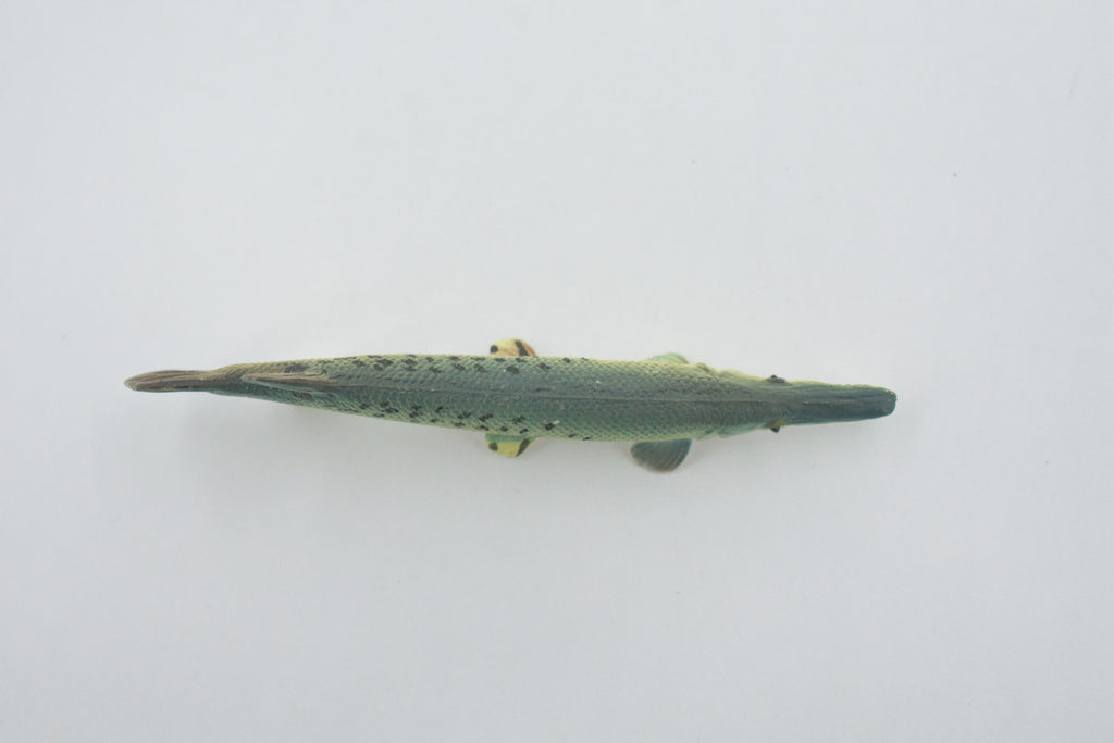 Fish, Alligator Gar, Freshwater, High Quality, Rubber Fish, Hand Painted, Realistic, Figure, Model, Replica, Toy, Kids, Educational, Gift,      3 1/2"       F3446 B88