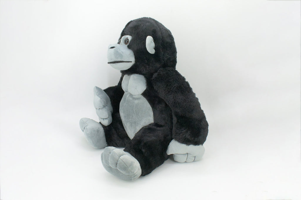 Gorilla, Black, High Quality, Realistic Stuffed Animal, Primate, Plush Toy, Lifelike Model, Soft, Kids, Educational, Gift,      15 Inches     CA01 BB318