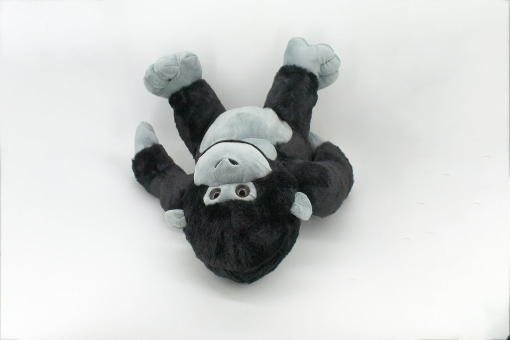 Gorilla, Black, High Quality, Realistic Stuffed Animal, Primate, Plush Toy, Lifelike Model, Soft, Kids, Educational, Gift,      15 Inches     CA01 BB318