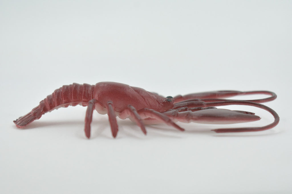 Lobster, Crayfish, Crawdad Design, Red, Museum Quality, Rubber Crustaceans, Educational, Figure, Lifelike, Model, Replica, Gift,     4"     F0023 B22