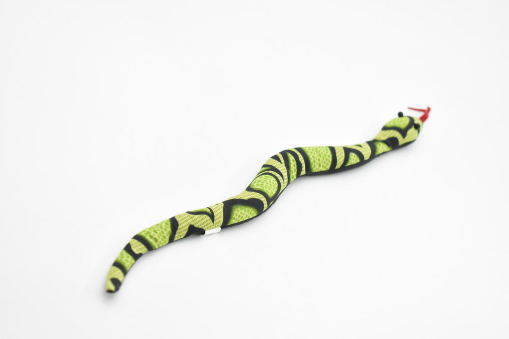 Snake, Reptiles, Green, Hand Made In Thailand, Sand Creatures, Paper Weight, Bean Bag, Cornhole, Game, Toy, Kids, Educational, Gift,   12 Inches Long.  TH20 BB68