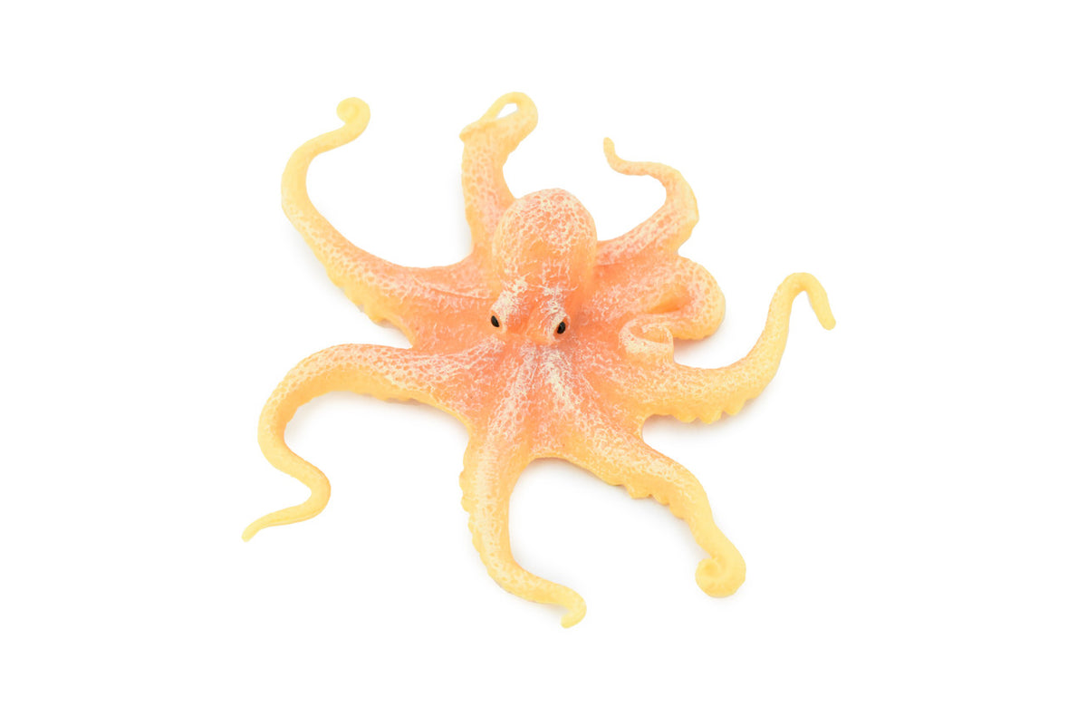 Octopus, Octopodes, Octopoda, Octopi, Ocean, Hand Painted, Rubber Realistic Toy Figure, Model, Replica, Kids, Educational, Gift,    3 1/2"    CH344 BB134